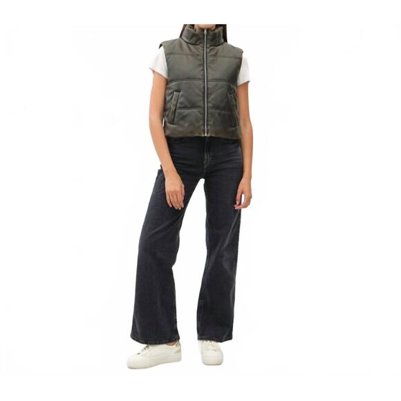 NEW BE COOL sofie faux leather vest in black - Picture 4 of 4
